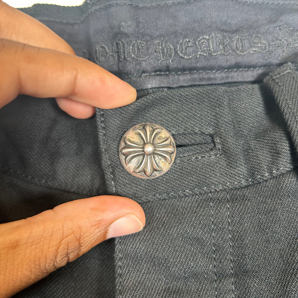 Chrome Hearts Black Raw Denim Jeans Size 30
