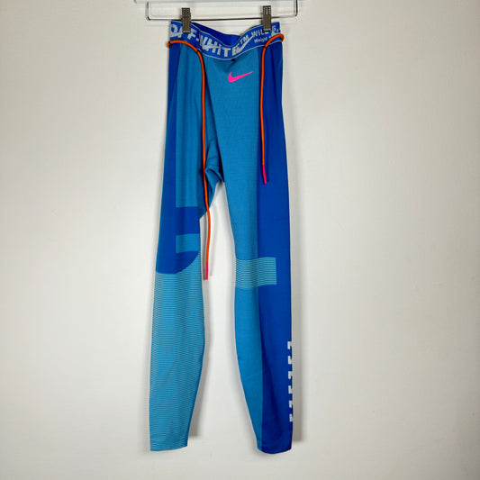 Off-White x Nike Blue Women's Easy Run Leggings Size XS