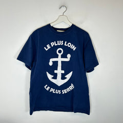 Gucci Blue Anchor Logo T-Shirt Size L