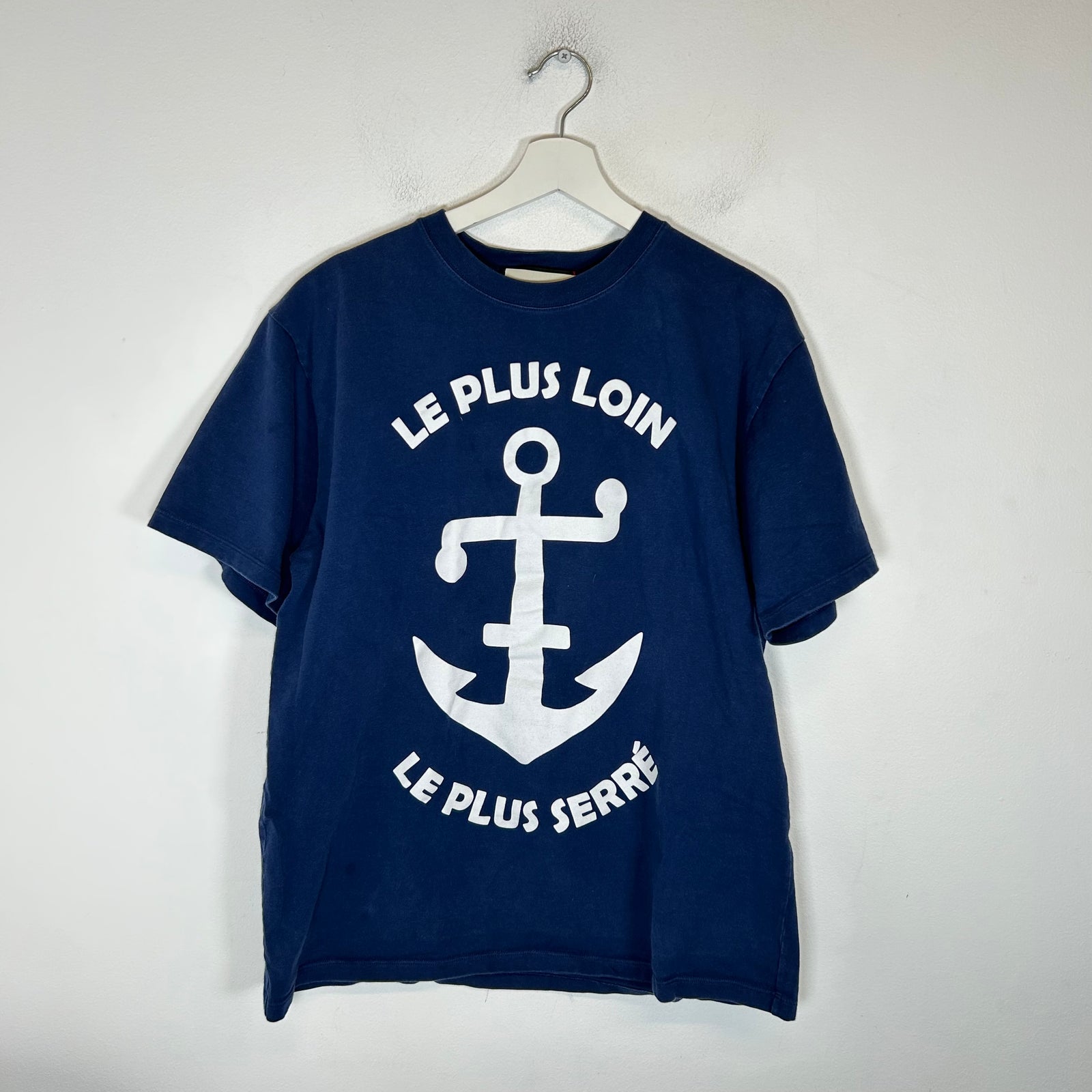Gucci Blue Anchor Logo T-Shirt Size L