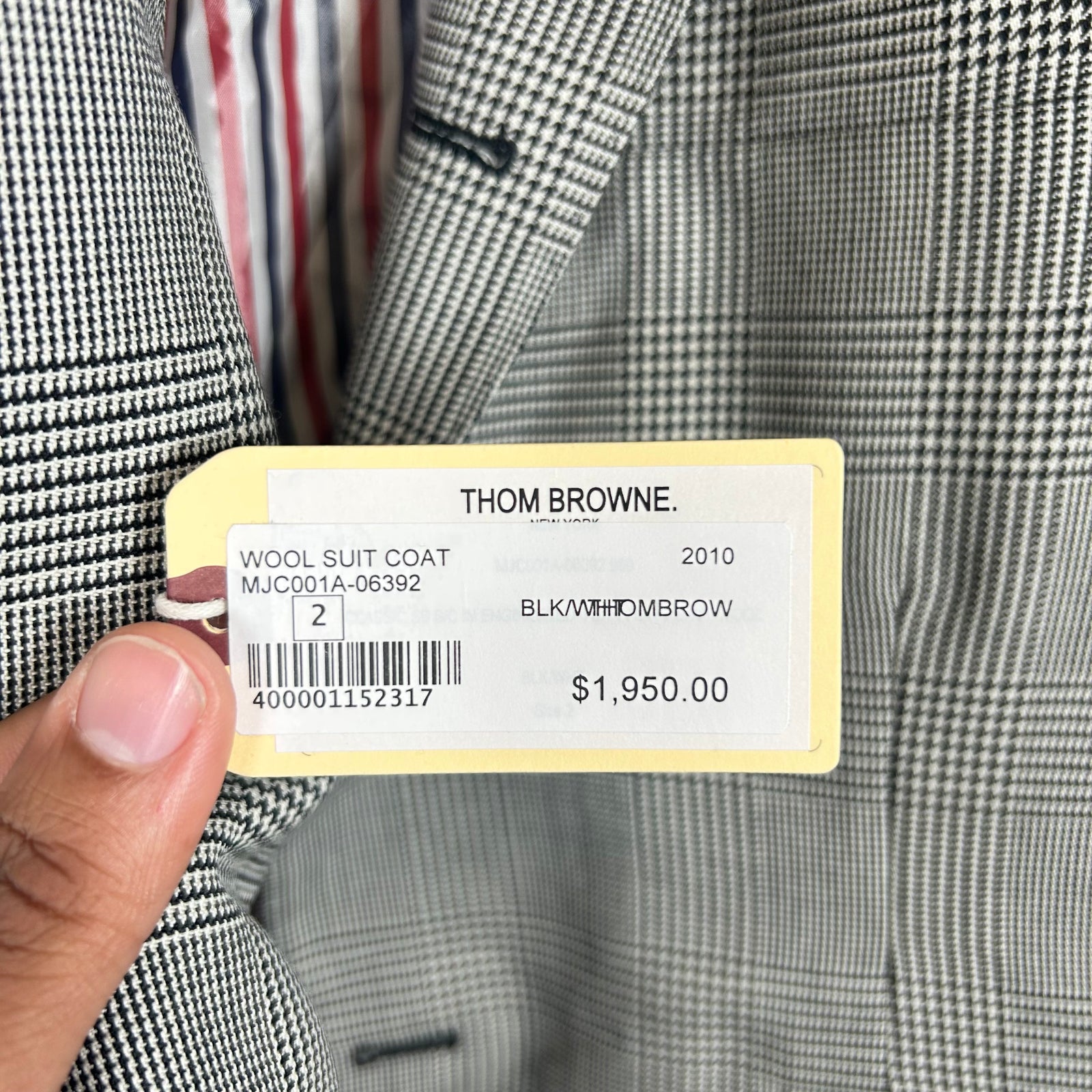 Thom Browne Houndstooth 4-Bar Blazer Size 2