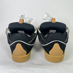 Lanvin Black/Tan Suede Curb Sneakers