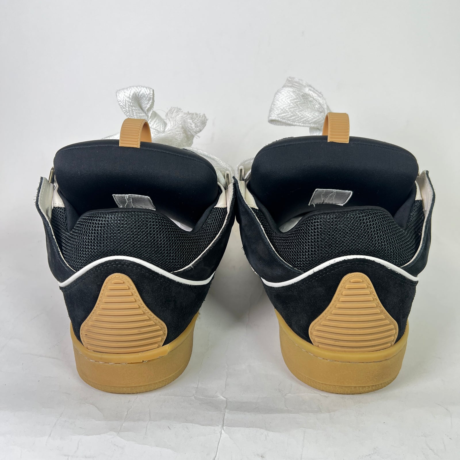 Lanvin Black/Tan Suede Curb Sneakers