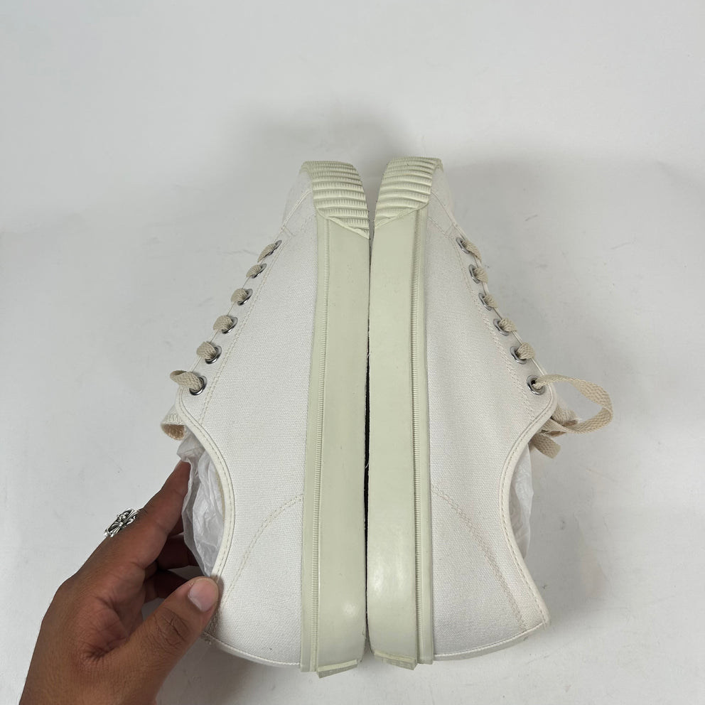 Maison Margiela White Canvas Low-Top Tabi Sneaker Size 42