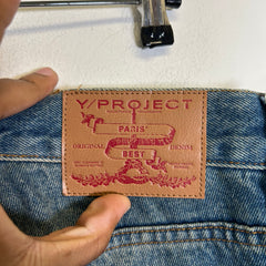 Y/Project Lightwash Cowboy Chaps Jeans