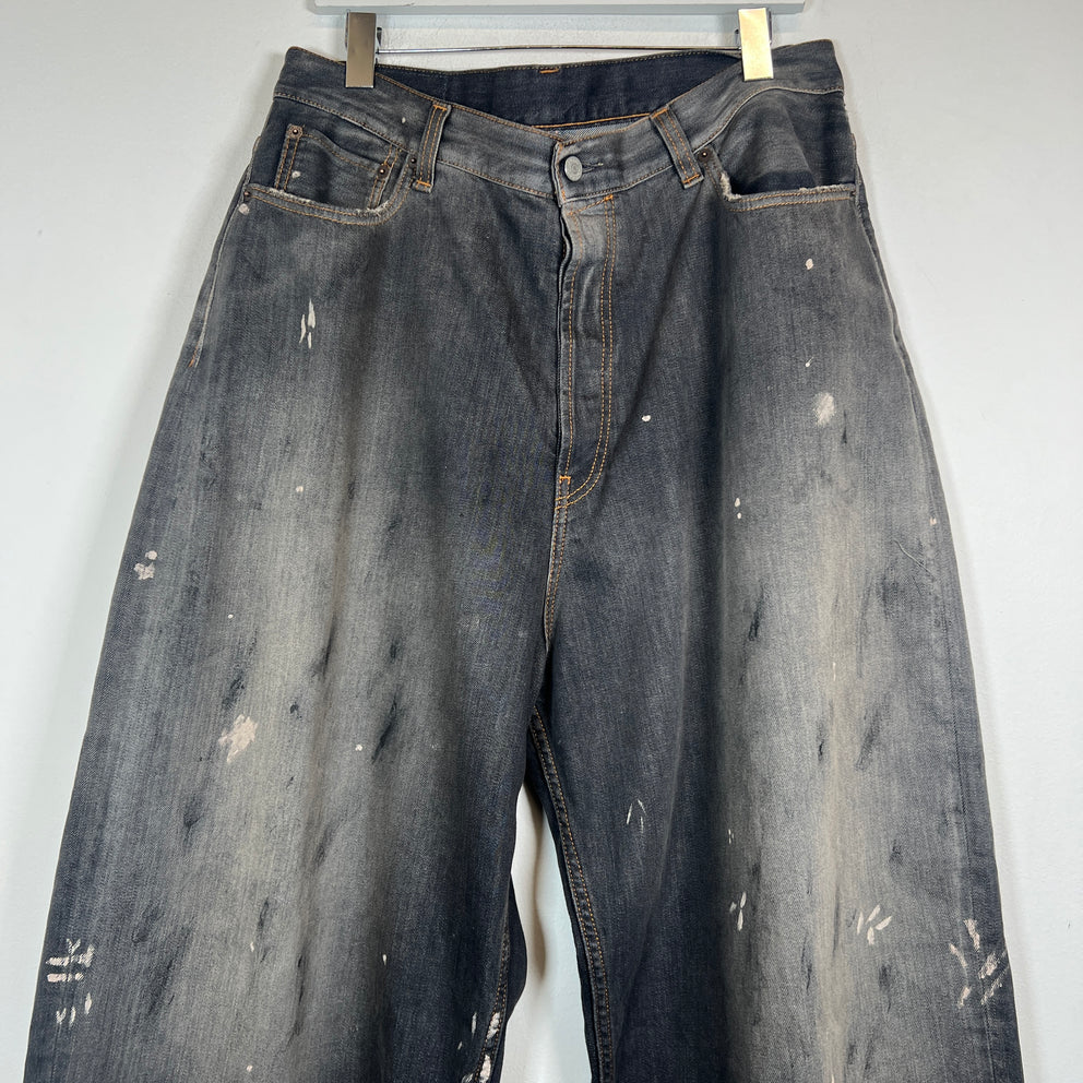 Acne Studios Black 2023M Distressed Baggy Jeans Size 33