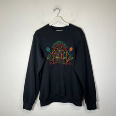 Casablanca Black Rainbow Crayon Embroidered Sweatshirt Size S