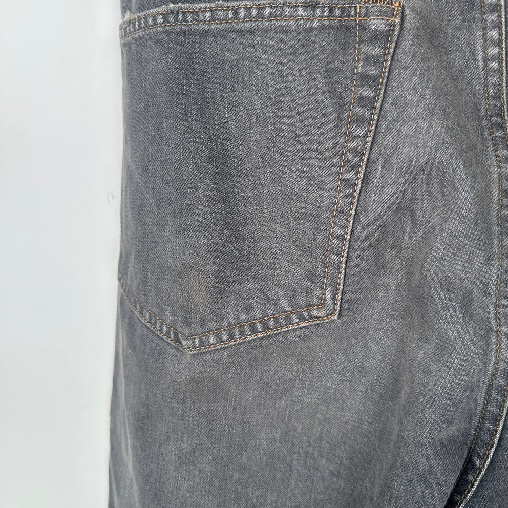 Kapital Washed Grey Bone Denim Shorts Size 32