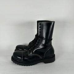 Balenciaga Contrast Stitch Combat Boot Size 13