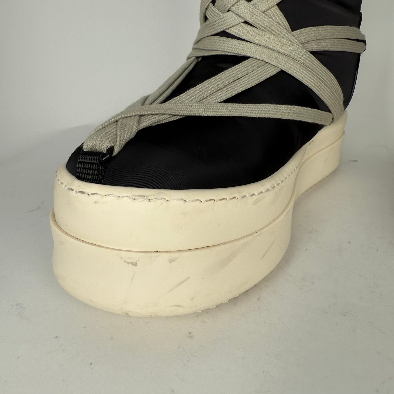 Rick Owens x Moncler Big Rock Megalace Black Boots Size 42
