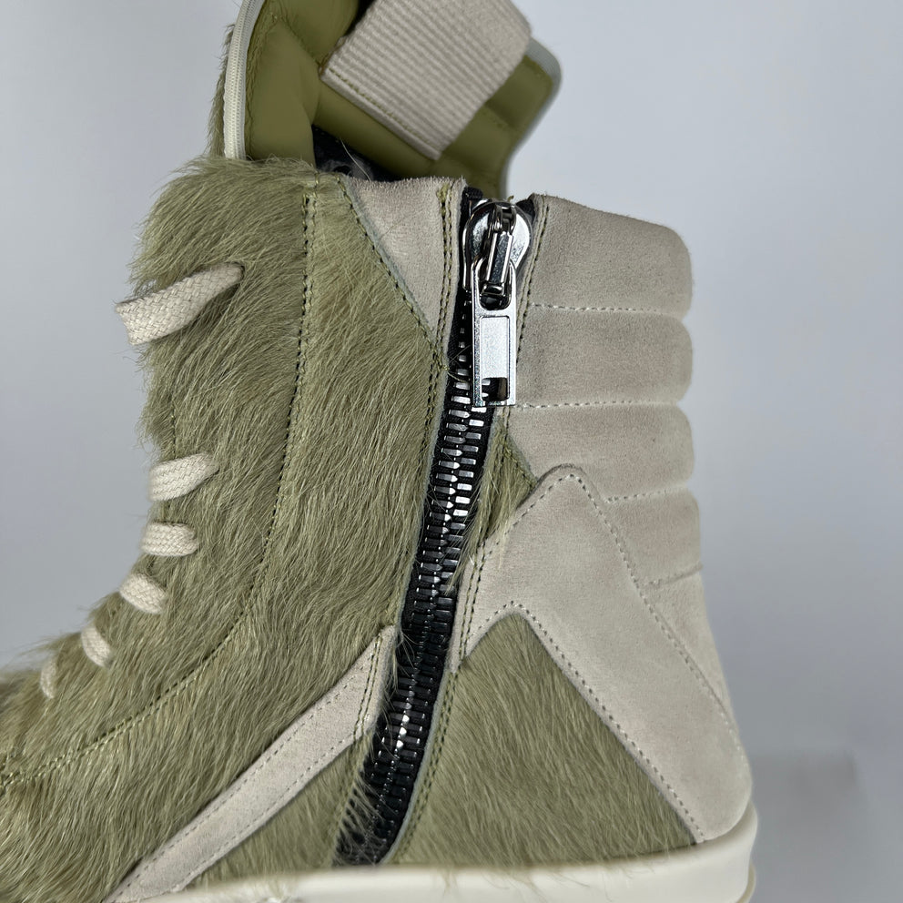 Rick Owens Dirty Acid/Milk Ponyhair Geobasket Size 42