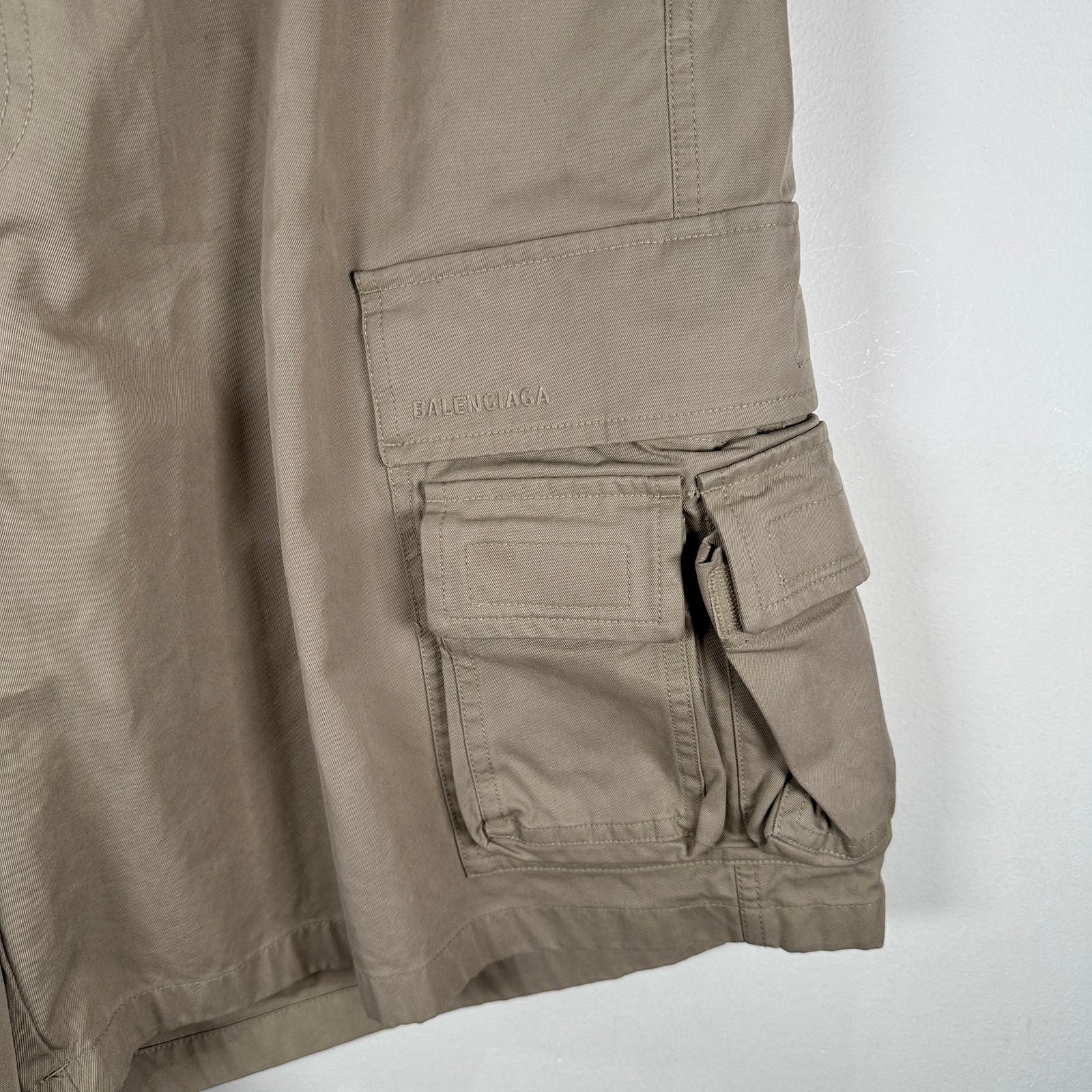 Balenciaga Khaki Cargo Shorts Size 34