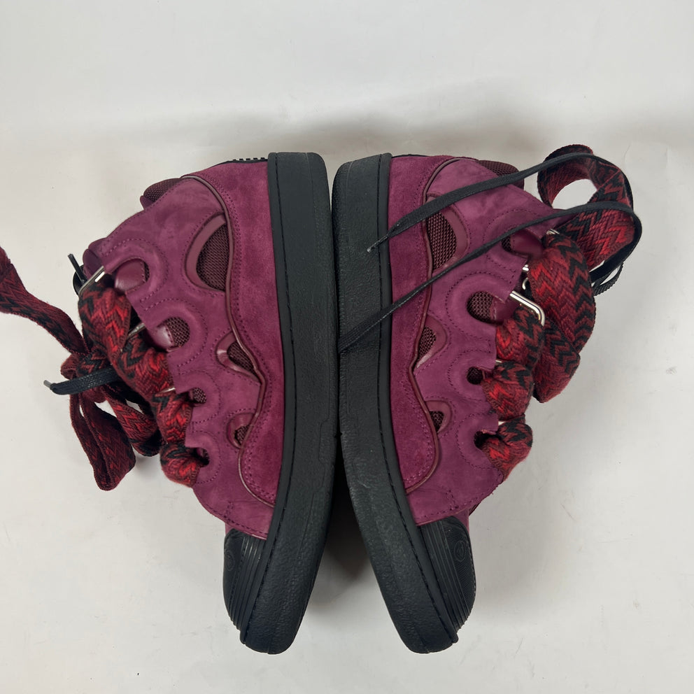 Lanvin Burgundy Curb Sneaker Size 41