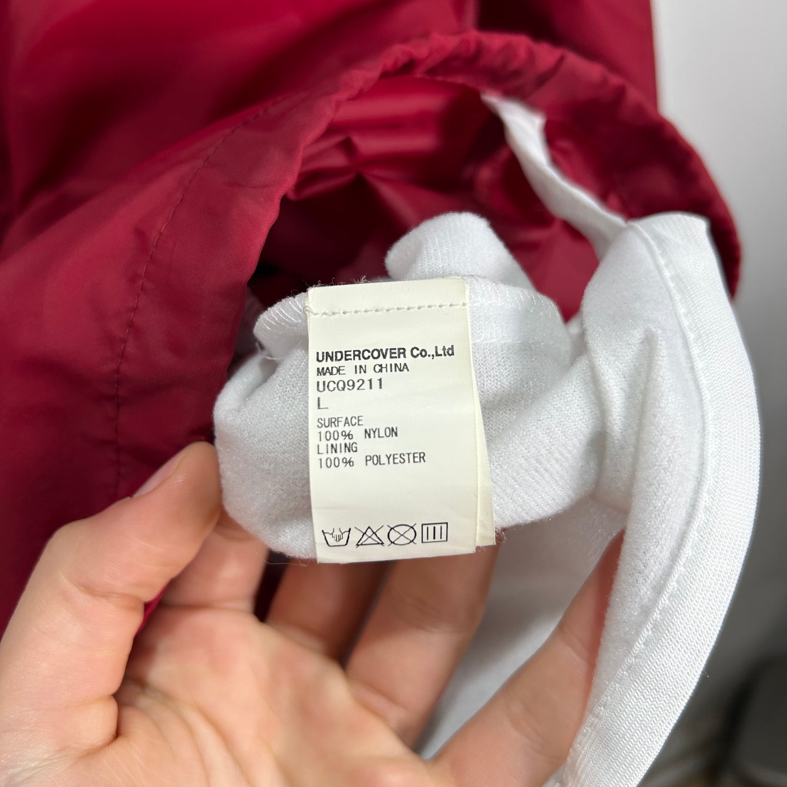 Undercover Red ' Chaotic Discord' Coach Jacket Size Large