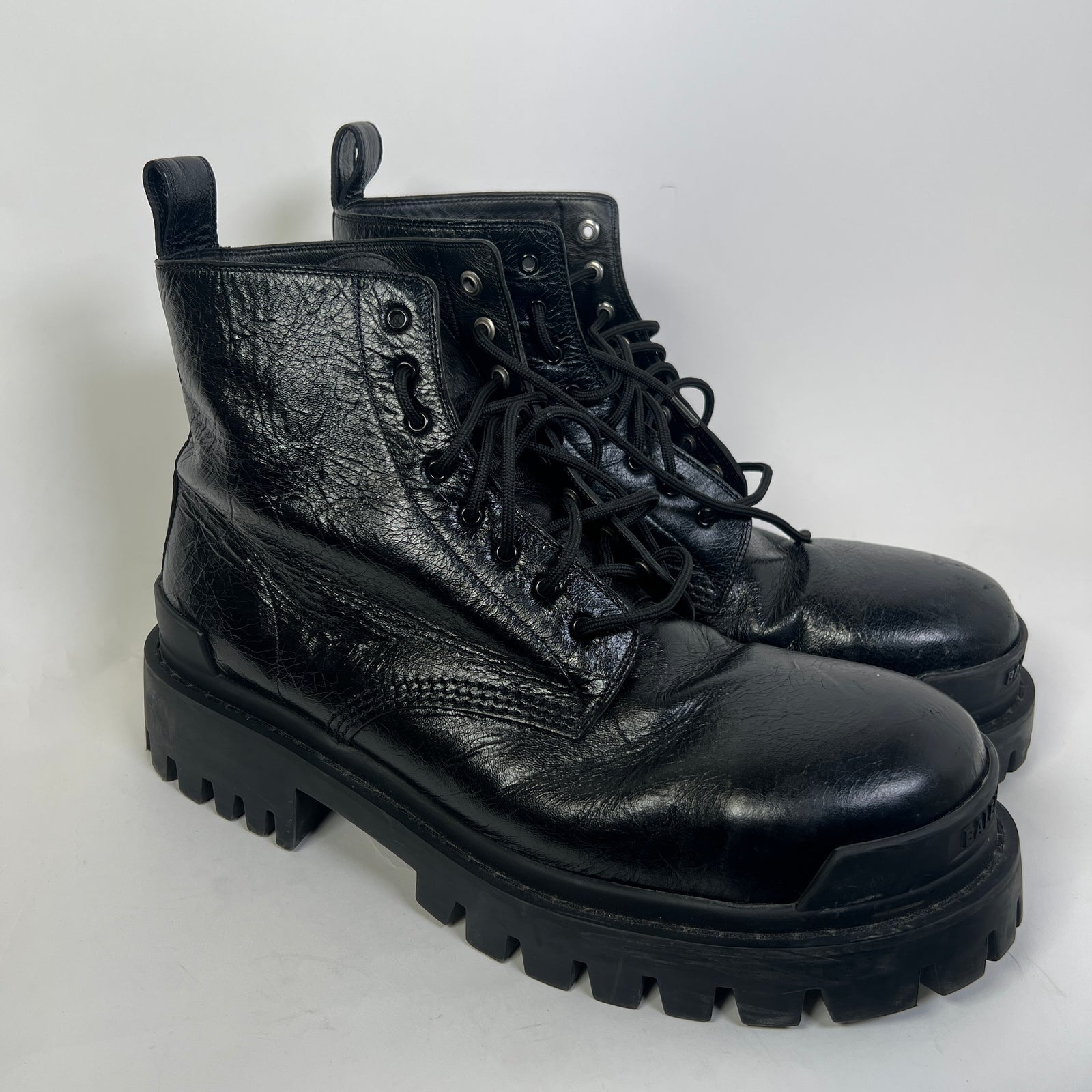 Balenciaga Tumble Leather Strike Boot Size 45