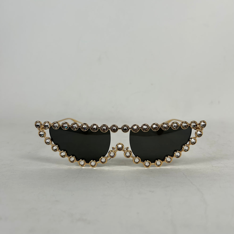 Gucci Metal Pearl Cat Eye Sunglasses