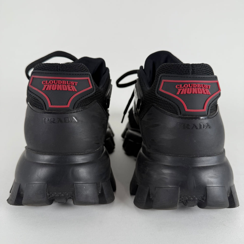 Prada Triple Black Cloudbust Thunder Sneaker Size 8.5