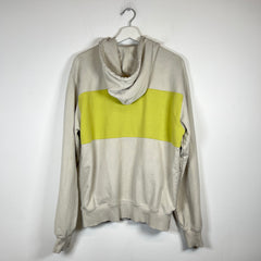 Helmut Lang Beige/Yellow Taxi Zip-Up Hoodie Size M