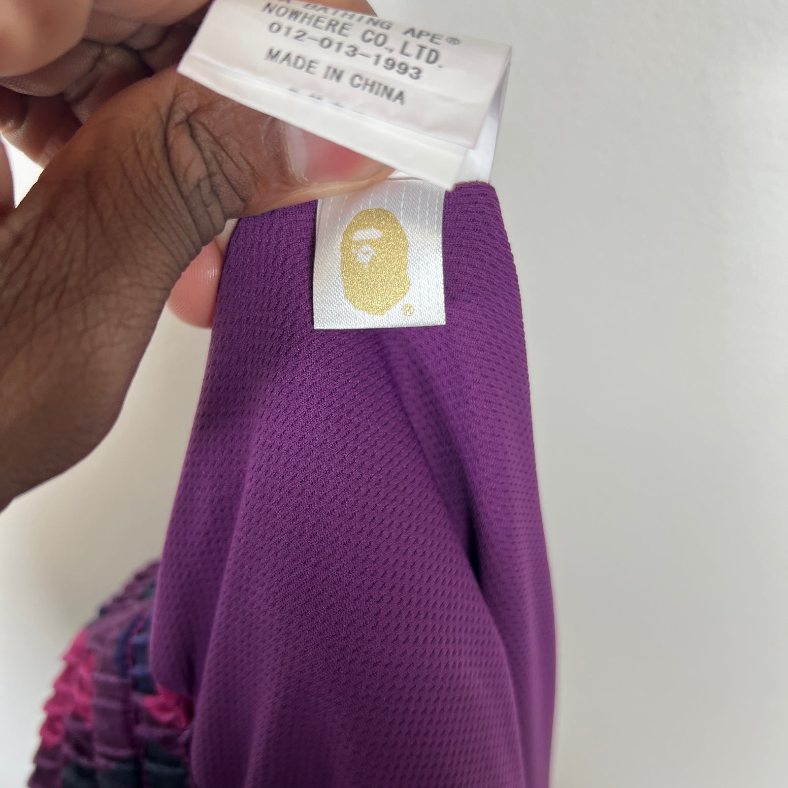 Bape Purple Camo Mesh Shorts Size M
