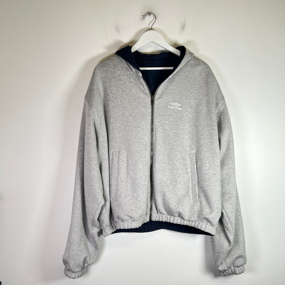 Balenciaga Techno Cotton Poplin Reversible Zip-Up Jacket