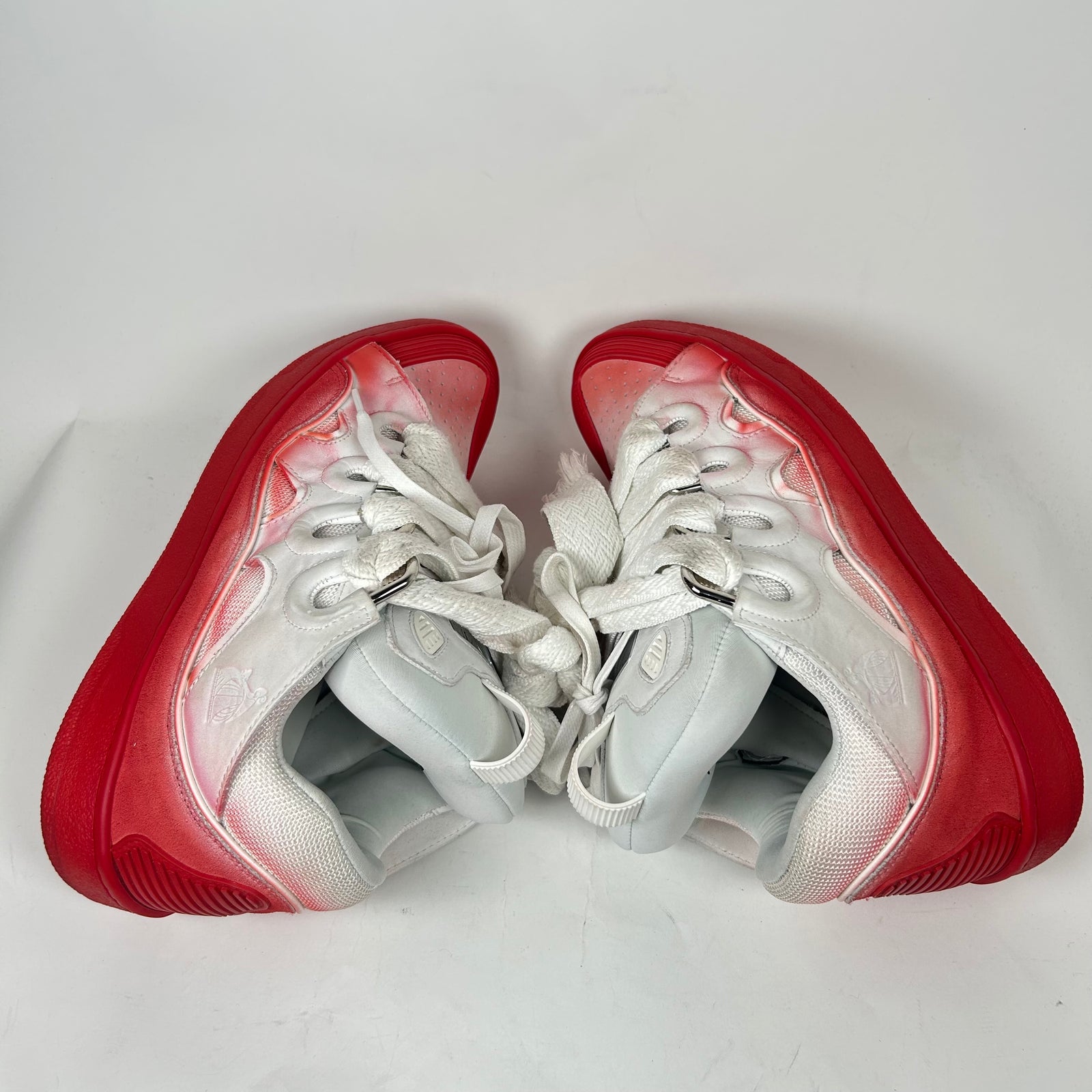 Lanvin Red/White Curb Sneaker Size 45