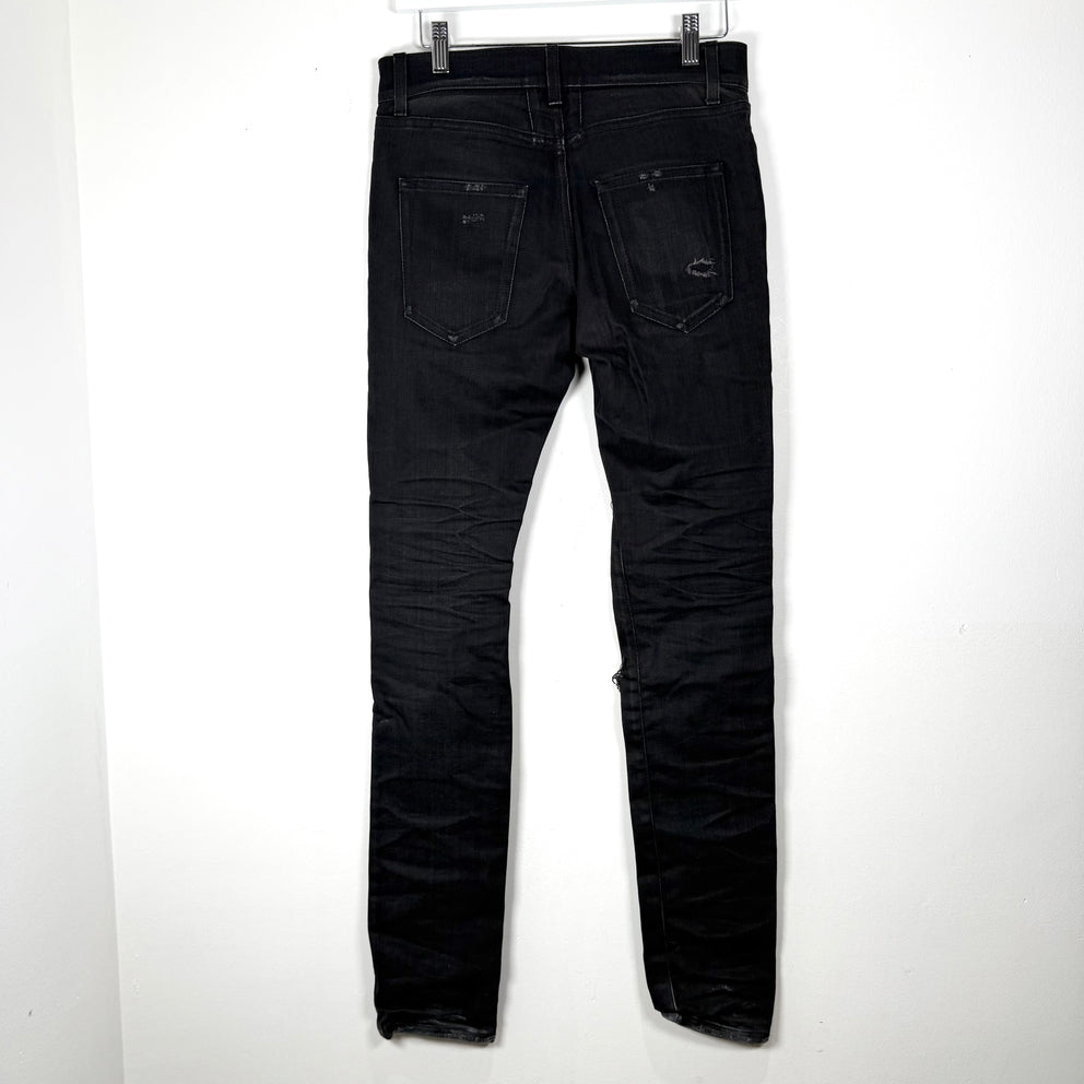 Saint Laurent Jeans Black Distressed D02 Size 27