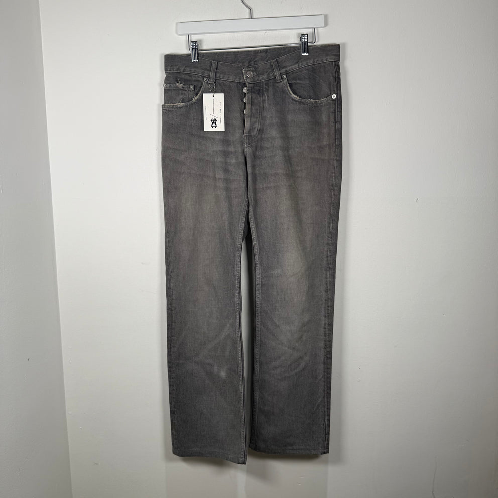 Helmut Lang Grey Vintage Clean Broken Denim Jeans Size 31