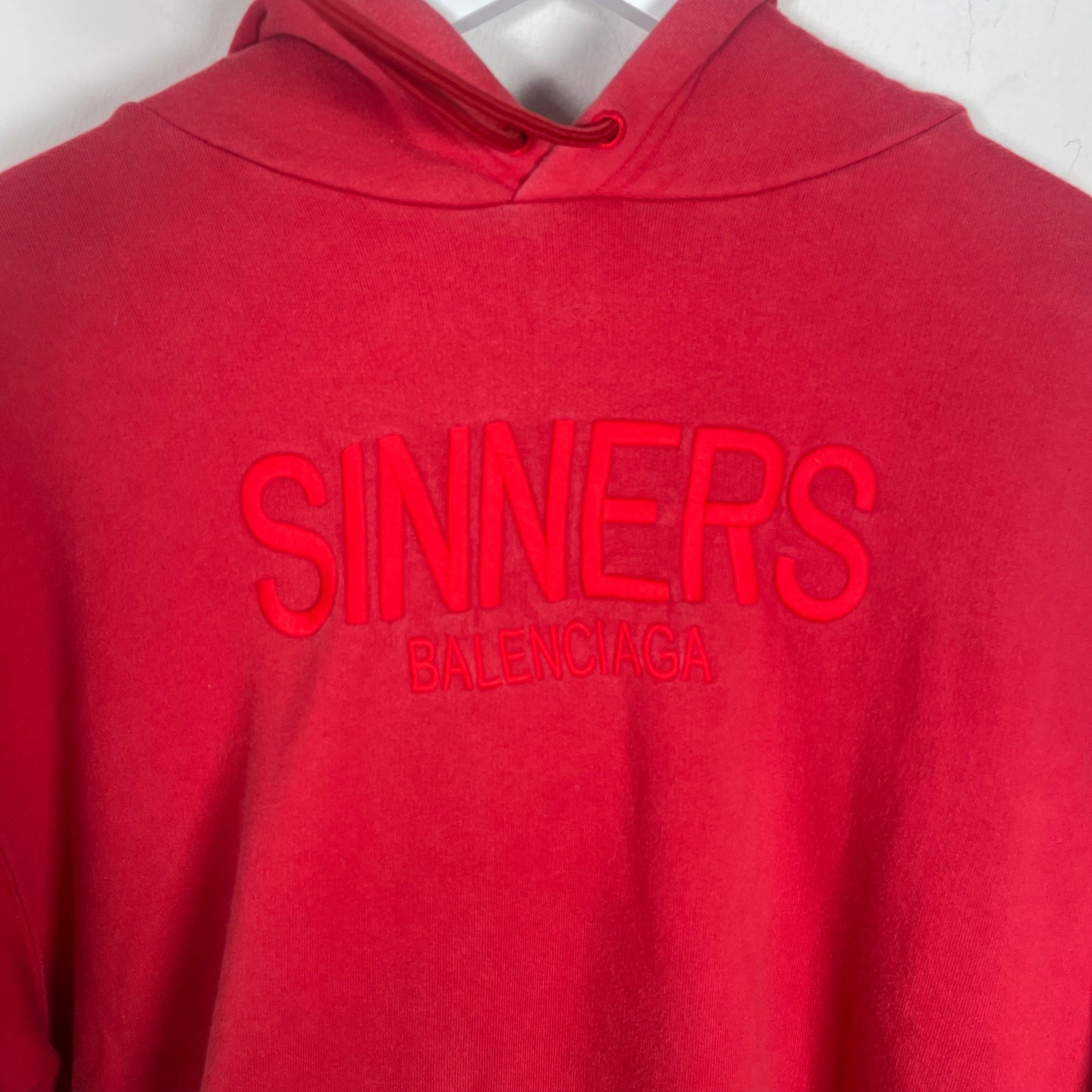 Balenciaga Red 'Sinners' Sweatshirt Size L