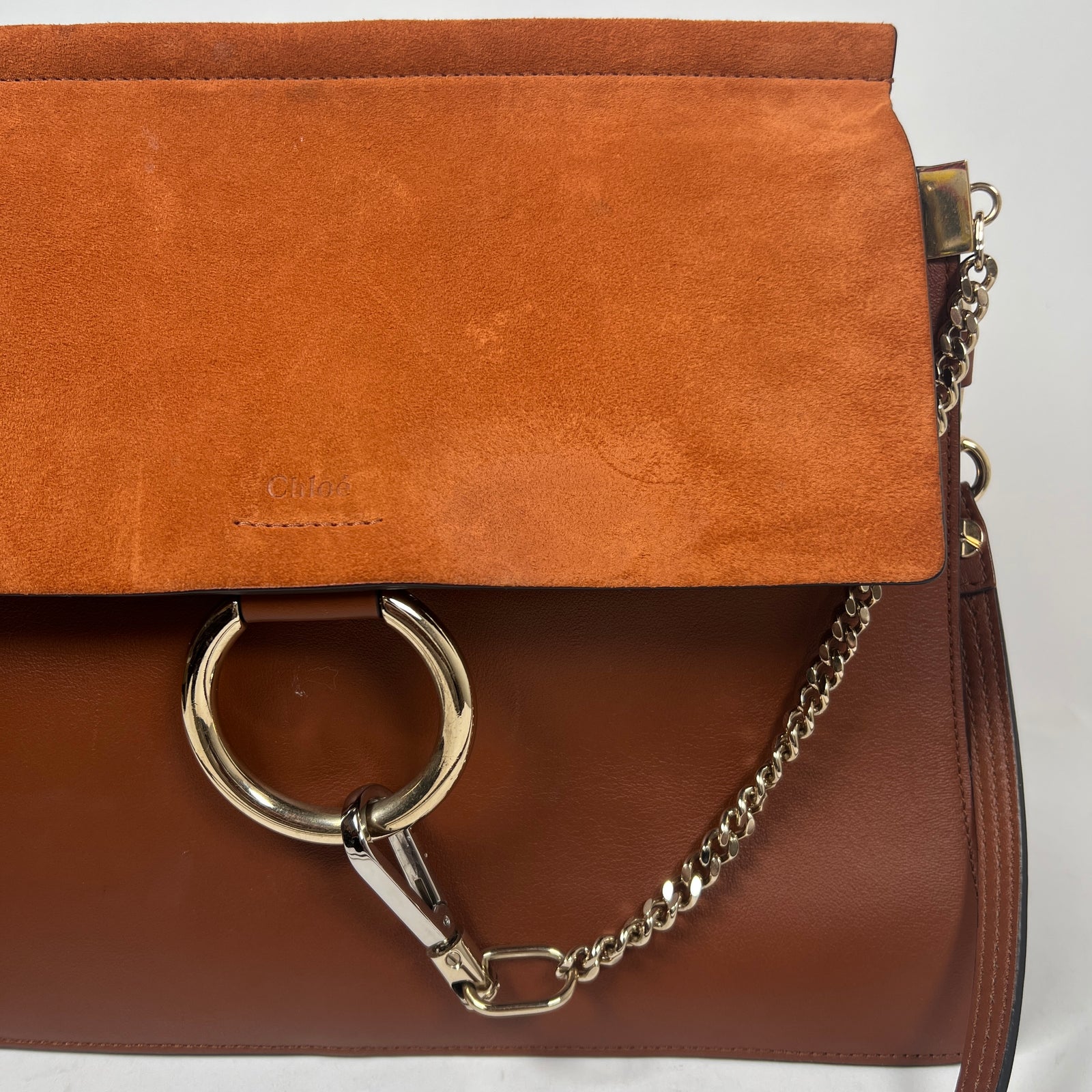 Chloe Faye Leather & Suede Shoulder Bag