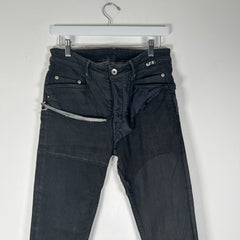 Rick Owens Triple Black Patchwork Tyrone Jeans Size 31