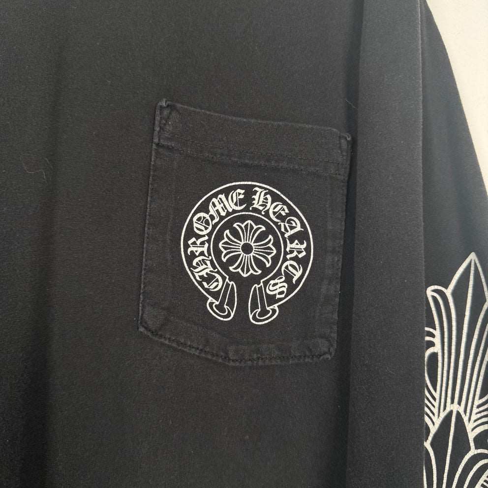 Chrome Hearts Las Vegas Horseshoe Floral Black Longsleeve Size XL