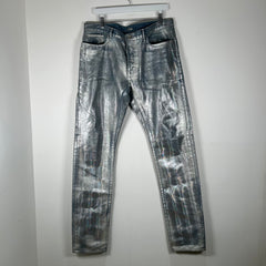 Dior Metallic Mirror Waxed Jeans Size 36