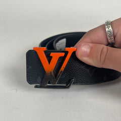Louis Vuitton Orange Spray 40mm Belt Sz 95