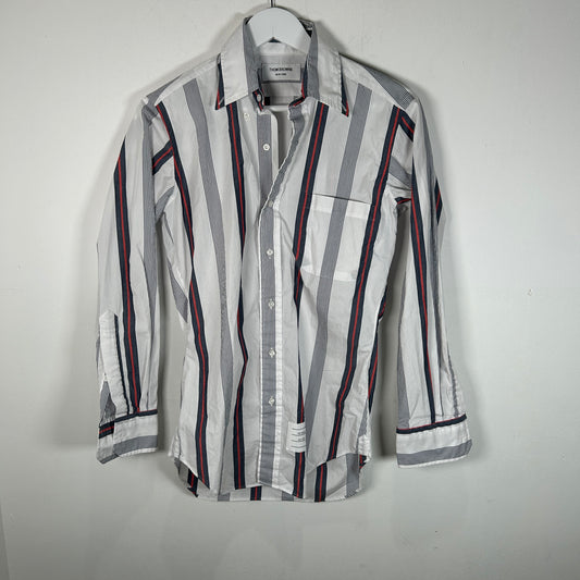 Thom Browne Pinstripe Button Up Shirt Size 0