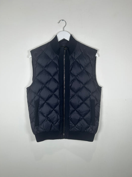 Salvatore Ferragamo Navy Nylon Goose Down Vest Size 50