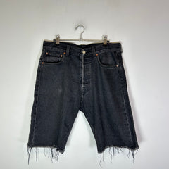 Vetements Black Denim Cut Off Shorts