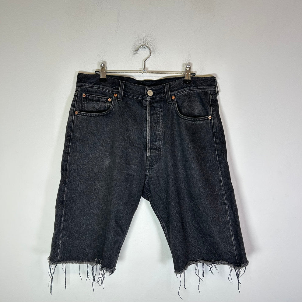 Vetements Black Denim Cut Off Shorts