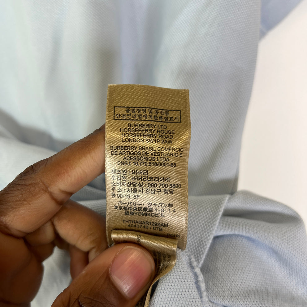 Burberry Light Blue Hatley Camo Polo Shirt