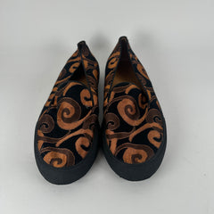 Dries Van Noten Gold Spiral Slip-On Sneaker Size 12