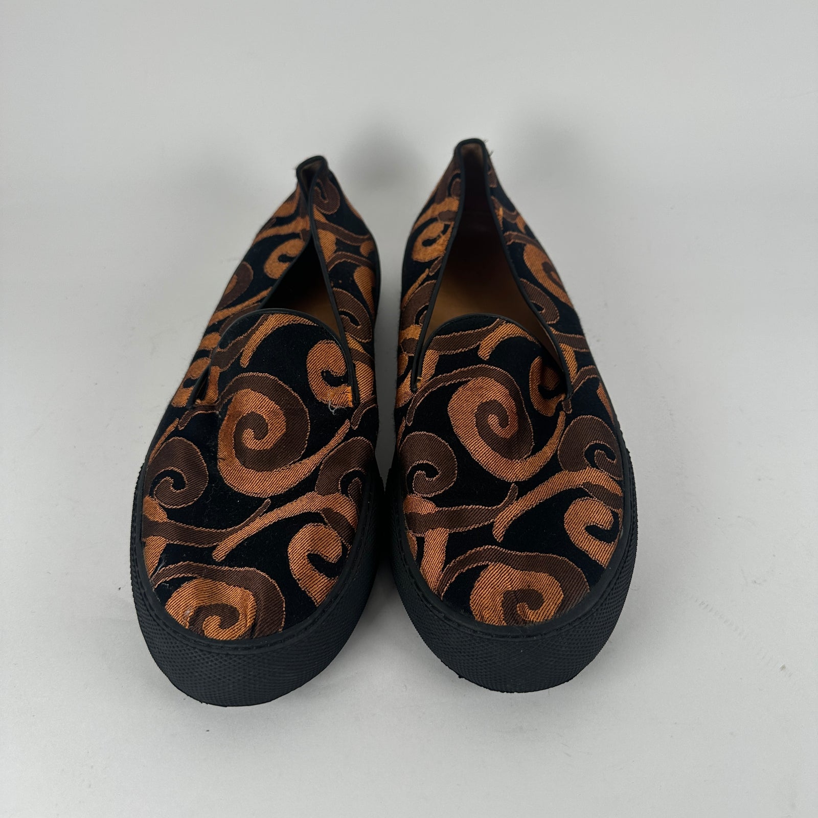 Dries Van Noten Gold Spiral Slip-On Sneaker Size 12