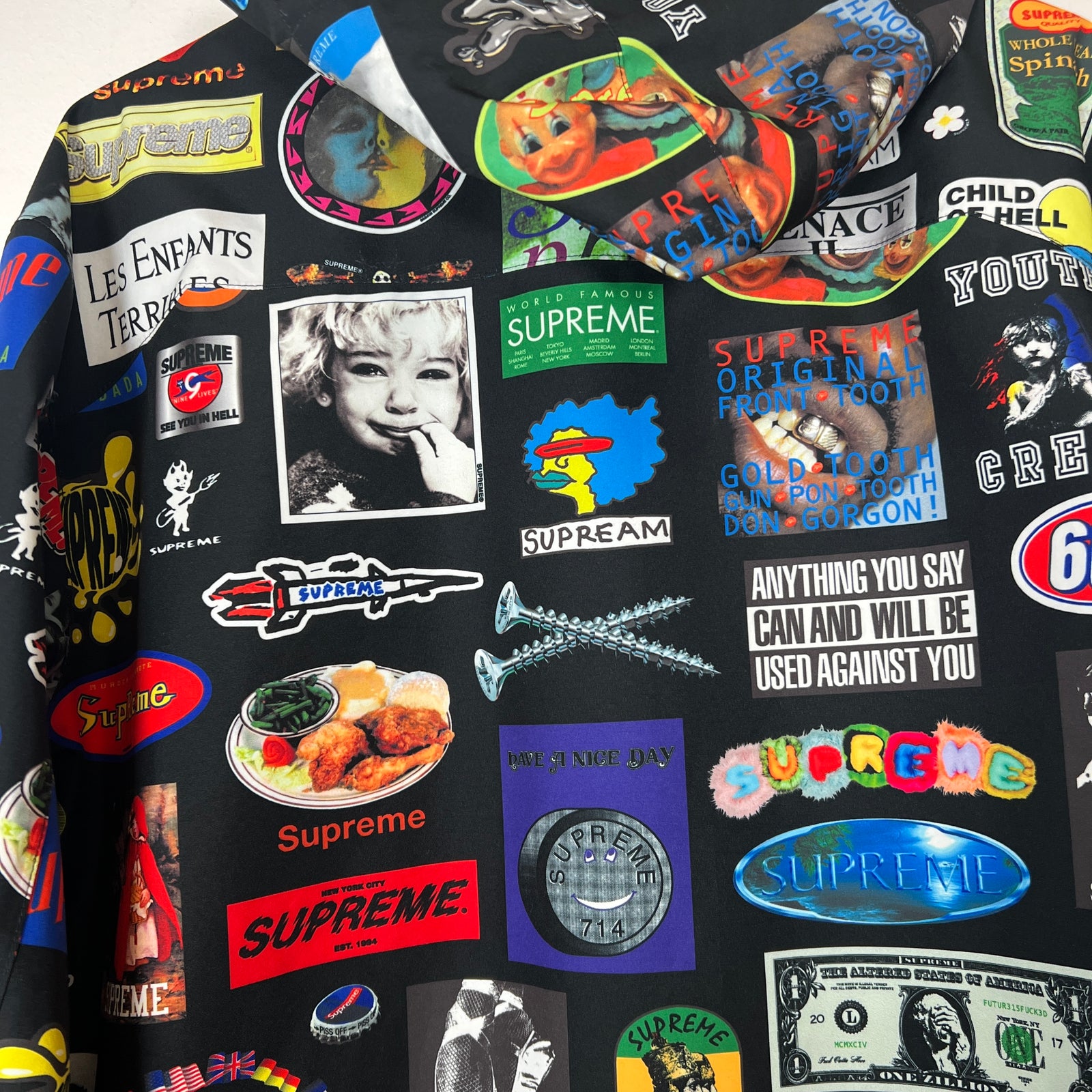 Supreme GORE-TEX SS21 Black Stickers Shell Jacket Size L