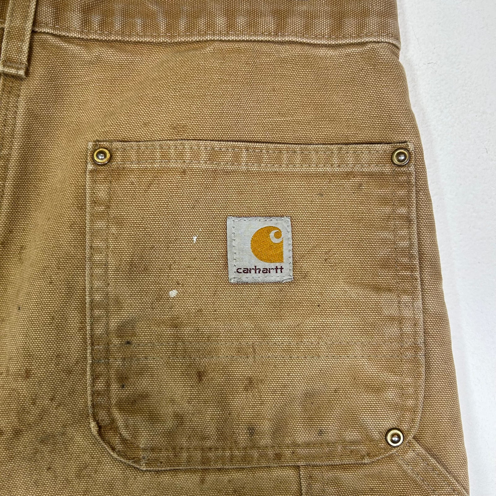 Carhartt Tan Thrashed Double Knee Carpenter Pants