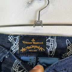 Vivienne Westwood Dark Blue Orb Print Jeans Size 29