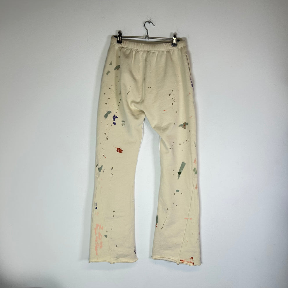 Gallery Dept Cream Paint Splatter Flare Sweatpants Size S