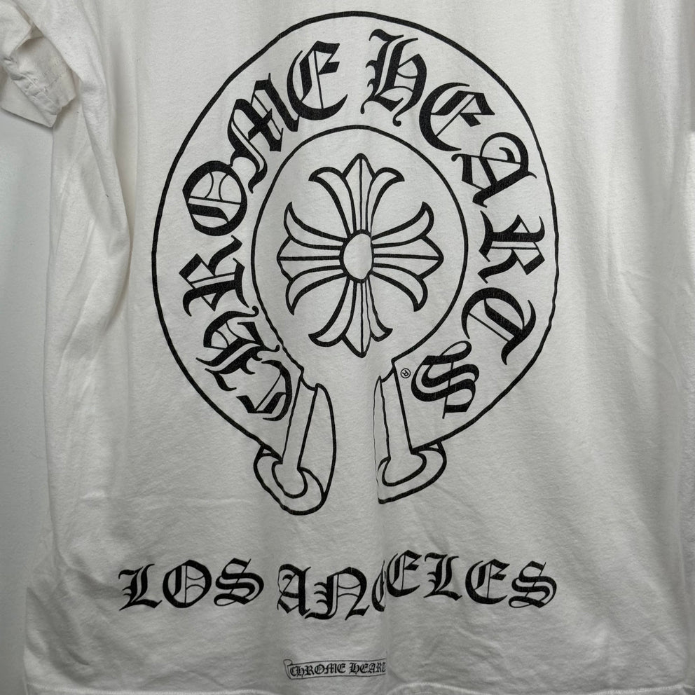 Chrome Hearts White LA Scroll T-Shirt Size M