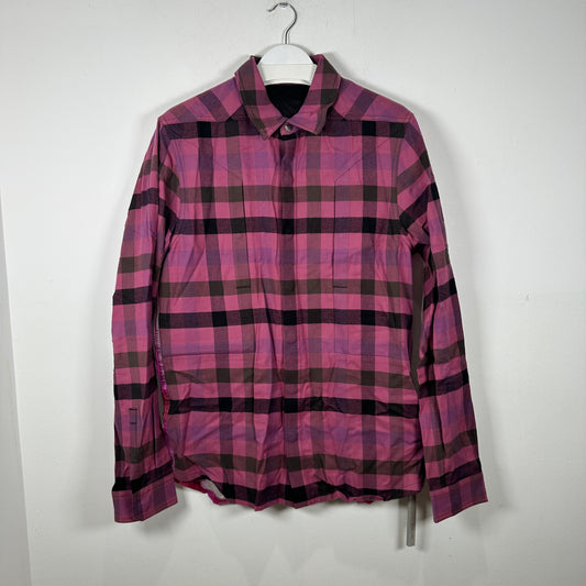 Rick Owens Hot Pink / Fuchsia Plaid Flannel Size 48