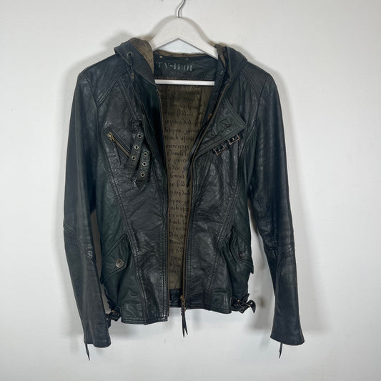 14th Addiction Leather Poem Jacket Size S