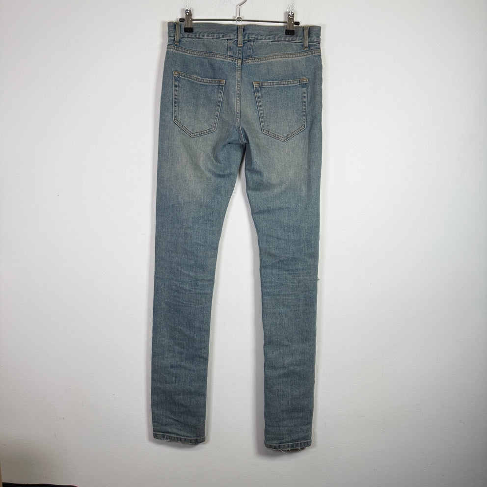 Saint Laurent SS15 D03 Mudwash Distressed Denim Jeans