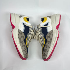 Gucci Beige/Yellow GG Rhyon Sneaker Size GG 11.5