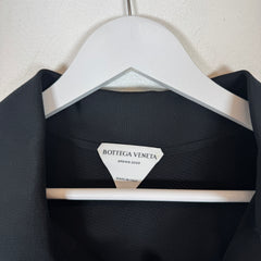 Bottega Veneta Black Pique Asymmetrical Polo Size 48